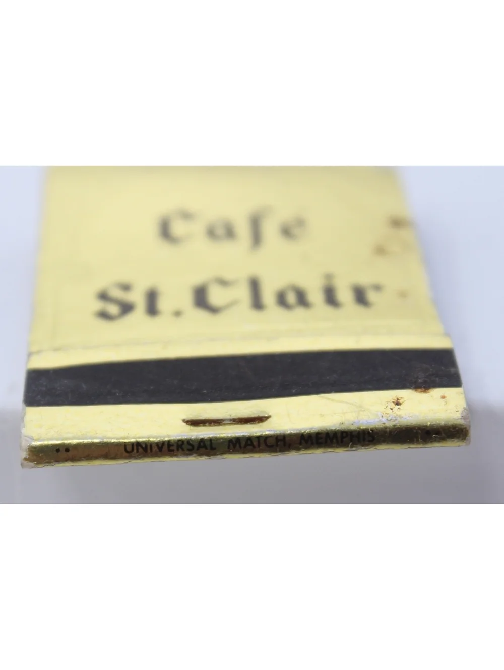 Vintage 60s Gold Matchbook Cafe St. Clair Cloverleaf Shopping Center Memphis, TN